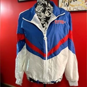 COPY - Red, White, Blue Vintage wind jacket. Size medium.